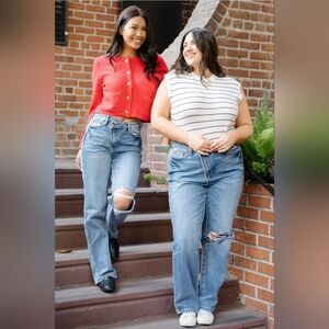 Judy Blue Carolyn High Rise Rigid Magic Dad Jeans Size 14W